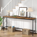 Tribesigns - Extra Long Console Table - Brown / Black by HouseOfZazla
