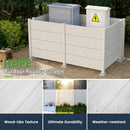50" W x 49" H Outdoor Privacy Screen, Air Conditioner Fence, All-Weather Vinyl Privacy Fence Screens with Aluminum by HouseOfZazla