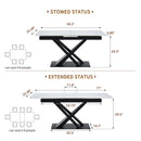 Dining Table With Geometric X Frame For Kitchen Or Dining Room - White Marble