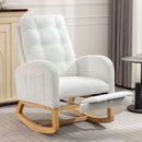 Accent Rocking Chair With Footrest, High Back by HouseOfZazla