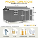 12x10 Ft Outdoor Metal Storage Shed by HouseOfZazla