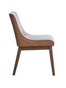 Ginny - Boucle Velvet Side Chair (Set of 2) - Walnut by HouseOfZazla