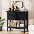 31.5" Entryway Console Table with Sliding Drawer Doors