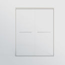 Double Sliding Shower Door, Semi-Frameless Bypass Bathroom Sliding Door With 1/4" (6 Mm) Tempered Glass For Walk-In Shower by HouseOfZazla