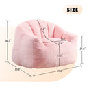 Beanbag Chair, Beanbag Sofa Chair With Armrests Stuffed High Density Foam by Unique Piece Furniture