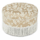 Yolanda - Round Upholstered Accent Ottoman by HouseOfZazla