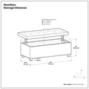 Hamilton - Upholstered Lift Top Rectangular Storage Ottoman by HouseOfZazla
