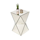 Champagne Mirrored Geometric Side Table