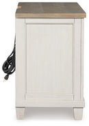 Shaybrock - Two Drawer Night Stand - Antique White / Brown