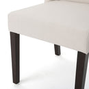 Modern Wingback Dining Chair (Set of 2) With Upholstered - Ivory by HouseOfZazla