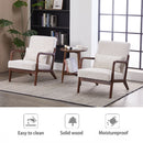 Accent Chair With Pillow And Wood Frame