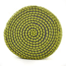River Handcrafted Cylindrical Pouf in Water Resistant Fabric
