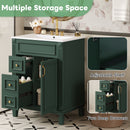 Bathroom Vanity With Sink, Compact Cabinet & 2 Drawers And Adjustable Shelf by Unique Piece Furniture