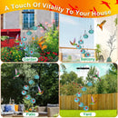 Wind Chimes Humming Bird Feeder Ant and Bee Proof Outdoor Hanging Hummingbird Feeder For Viewing Decoration For Garden Patio Yard Balcony by GBruno Store