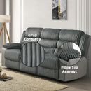 Lesley - Motion Sofa - Gray Corduroy & Velvet by Unique Piece Furniture