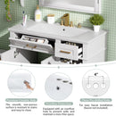36-Inch White Modern Bathroom Vanity with Ceramic Sink