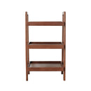 Premium Storage Organizer, 3-Tier Beech Shoe Rack For Entryway, Living Room - Walnut