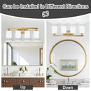 4-Light Brushed Bathroom Vanity Wall Light