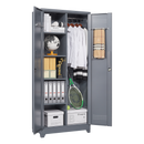 Gray And Metal Storage Cabinet by HouseOfZazla