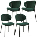 Boucle Dining Chairs, Dining Chairs With Metal Legs For Dining Room, Kitchen, Living Room by HouseOfZazla