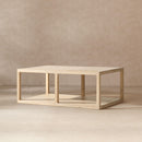 Ellis - Open Frame Coffee Table With Lower Shelf - Natural by HouseOfZazla