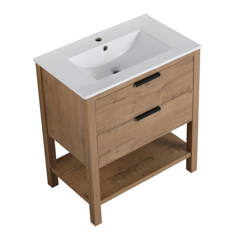 30 Inch Bathroom Vanity Plywood With 2 Drawers
