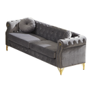 82-Inch Velvet Chesterfield Sofa