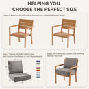 6 Inch Thick Outdoor Chair Cushion Set - Gray