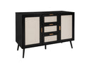 2 Door 3 Drawer Cabinet, Accent Storage Cabinet, Suitable for Living Room, Bedroom, Dining Room, Study