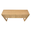 Geometric Carved Console Table With 3 Soft Close Drawers by HouseOfZazla