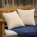 2 Pack Outdoor Throw Pillows, Waterproof & Fade-Resistant Patio Cushions (18x18) by HouseOfZazla