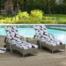 2 Piece Chaise Lounge Chair Cushion Set With Ties by HouseOfZazla