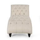 Chaise Lounge With Button Tufted Diamon Stitch