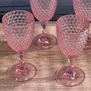 Diamond Cut Plastic Wine Glasses (Set of 4) by HouseOfZazla