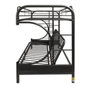 Eclipse - Twin Long Queen Futon Bunk Bed - Black by HouseOfZazla
