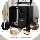 Bathroom Vanity With Sink, Storage Cabinet, Freestanding Set With 3 Drawers & Soft Closing Doors by Unique Piece Furniture