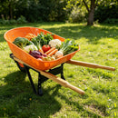 Steel Tray Wheelbarrow Two-Wheeled Trolley for Garden Use by HouseOfZazla