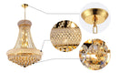 24-Inch Gold Crystal Chandelier, 12-Light French Empire Style Ceiling Light by HouseOfZazla