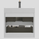Alice - Bathroom Vanity With Large Storage, Sink Wall Mounted Floating Bathroom Vanity For Modern Bathroom, One-Piece Sink Basin Without Drain And Faucet