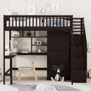 Loft Bed With Bookshelf, Drawers, Desk, And Wardrobe by HouseOfZazla