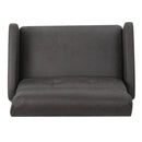 Alma - Contemporary Upholstered Loveseat Recliner - Slate by HouseOfZazla