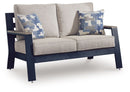 East Beach - Loveseat With Cushion - Blue by Unique Piece Furniture