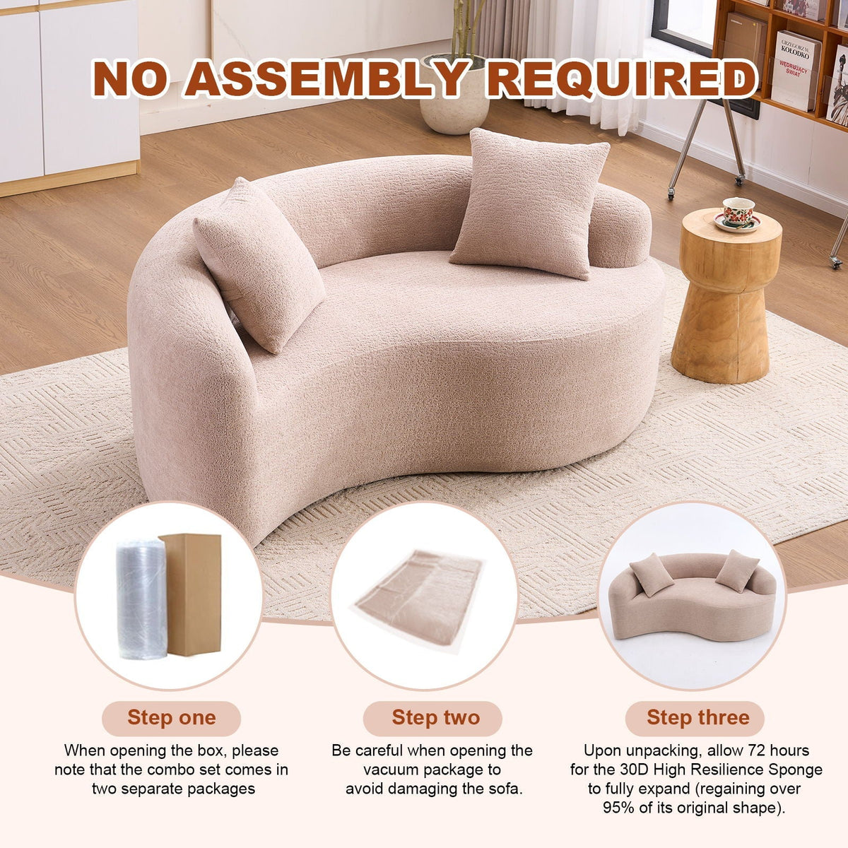 Tai Chi - Curved Dual Depth Loveseat, photo 7 of 12