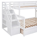 L Shaped Bunk Bed With 3 Drawers, Portable Desk And Wardrobe by HouseOfZazla