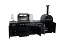 Black 112-Inch Double Stainless Steel Gas Outdoor Kitchen Grill