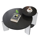 Round Coffee & End Table Set - Black by HouseOfZazla