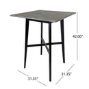 Modern Bar Height Dining Table, Rubberwood Legs and Laminate Table Top by HouseOfZazla