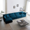 Modular Sectional Sofa for Living Room, U Shaped 5 Seater with Ottoman by HouseOfZazla