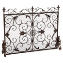 Darcie Wrought Iron Fireplace Screen Ornate Design by HouseOfZazla