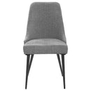 Side Chairs Upholstered With Tapered Legs (Set of 2) - Gray